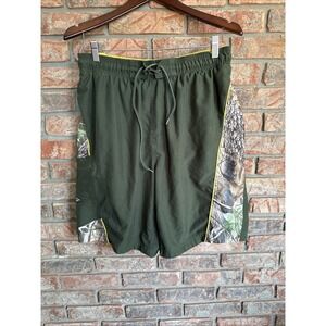 Camo Swim Board Shorts Mens L (33) Green Team Realtree Camo‎ Print Mesh Lining